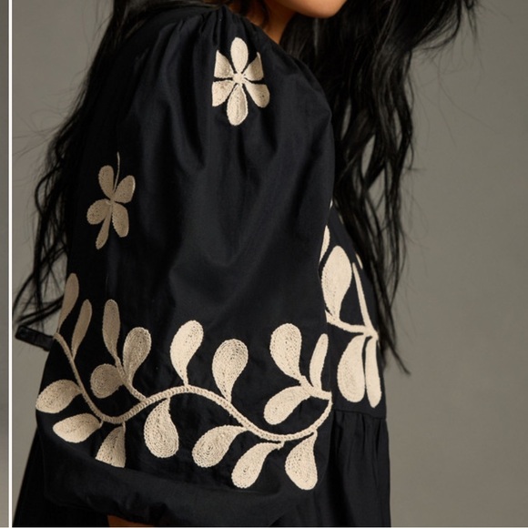 Anthropologie embroidered midi dress. NWT. Size XL. - Picture 4 of 5